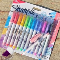 샤피 미국산 Chisel nib Slim 파스텔 형광펜 12색set 스테들러형광펜-72394EA, 본상품선택, 본상품선택