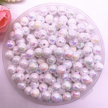 공예 부속 새로운 4-14mm AB 컬러 라운드 아크릴 비즈 쥬얼리 만들기위한 느슨한 스페이서 DIY 팔찌 액세서, 01 01_01 4mm(200pcs)