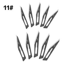 커터칼 재단칼 재단커터 1pcs 메스 나이프와 10pcs 조각 블레이드 10 11 12 15 동물 외과 칼 나무 조각 펜 pcb 조각 칼, 11블레이드