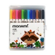 모나미 모니주 12색 사인펜 신형케이스, 10개