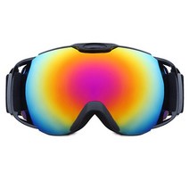 Glasses Skiing Goggles High-definition Anti-fog Snow Ski Winter Windproof Snowboard Snowmobile Eyewe, [04] Black Red