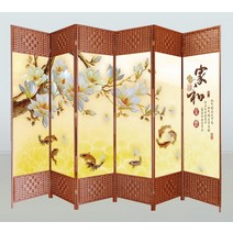 래핑칸막이 거실 모바일 병풍 칸막이 벽 침실 심플 모던 등나무 심플 병풍 사무실 블록 홈, 높이 2.0m  너비 50cm(양면) 팬 6개