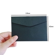 10 개몫 미니 봉투 DIY 다기능 크래프트 종이 초대장 선물 카드, 검은색