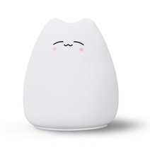 미니조명 Nightlight LED lamps Indoor Mini Cute Cartoon Cat Pat Soft Silicone Bedside Lights For Hous, 01 Clever Cat