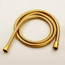 견고한 1.5M 스테인레스 스틸 호환 유연한 샤워 호스 파이프 이중 잠금 EPDM 내부 튜브 포함 무료, 01 Gold_05 150cm