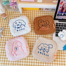 차이온 애니멀 뽀글이 사각 파우치