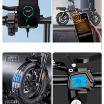 전동 바이크 코스휠 소형 접이식 충전식 블랙 자전거, 상세이페이지 참고, 전동자전거(익스트림형) - 약 80km