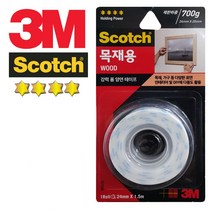 3M 목재 원목 나무소재용 강력 롤 양면테이프 - 2023968EA, 쿠팡 본상품선택