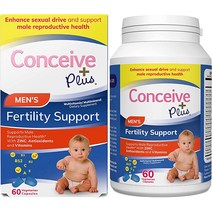 미국영양제 미국 태교 비타민 CONCEIVE PLUS Mens Fertility Support - 남성 불임 보조제 Conception Men 60 캡슐 30일 공급