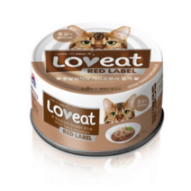 사조 러브잇 레드라벨 고양이 간식캔 160g, 흰살참치 + 가쓰오부시 혼합맛, 23개