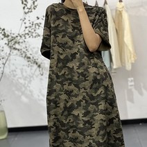 가인 밀리터리 패턴 반팔 롱원피스 a372859