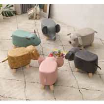 팡팡야 작고 귀여운 애니멀 스툴 거실 가구, 코끼리, 블루