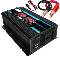 시거잭인버터 시거잭220v변환 피크 4000W 12V 220V110V LED 자동차 전원 인버터 변환기 충전기 어댑터 듀얼 USB 전압 변압기 수정 사인파 인버터 46, 노란색 12v-220v, 협력사