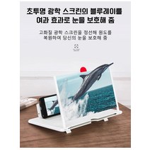 스마트폰 확대 스크린 폰 스트랩 스마트 초고화질 곡면 눈 보호 휴대폰 돋보기, 하얀색, 12인치(HD)