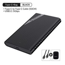 가성비 ORICO-외장 하드 드라이브 인클로저 SATA to USB 3.1 2.5 인치 케이스 quot7mm-9.5mm SSD HDD 박스용, 09 Type-C to Type-C Bag