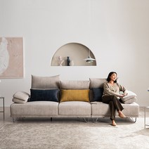 조이 이지클린 모야원단 코브라 스윙헤드 소파 4인용, 아이보리