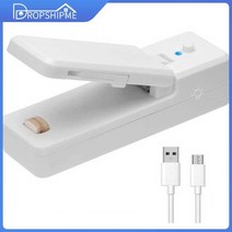 랩핑기 핸드 업소 랩포장기 Dropshippme-2 인 1 USB 휴대용 충전식 식품 저장 봉투 실러 포장 간식 저장기 주방용, [02] White-USB Chargable