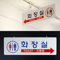(센스올필품)천장 양면 화장실 안내표지판