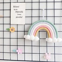아이방 꾸미기 무지개 마크라메 인테리어 월행잉, 1개, 01_무지개마크라메