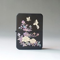 드리다샵 고급 자개 777 손톱깎이 세트 블랙 휴대용 7종 외국인선물, 1세트, 3.나비목단