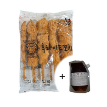 [청우 그린쉘] 후라이드 꼬치 1.3kg(130gx10개) + 소스(500g) 세트 / 꼬치소스 / 휴게소 닭꼬치, 1세트
