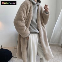 퀸앤조이 뽀글이 롱롱 코트