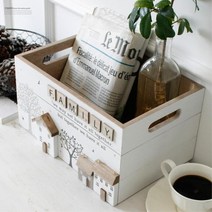 신문 잡지보관함 오픈형 원목공간박스 휴게실 오피스 바구니 향신료보관 수납바구니 수건보관