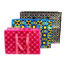 캠핑용품 수납 화려한디자인 지퍼 타포린백 비치가방 짐정리 야외활동 방수 해수욕장 쇼핑백, 1개, 중