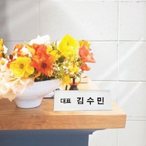 플로엠 명패 회사 사무실 책상 탁상, 단면용-은색(300x60mm)(+7000원)