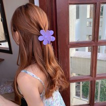 온리정 플라워 파스텔 헤어 집게핀 왕꽃 집게핀
