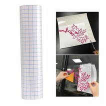 인테리어 필름 Vinyl Transfer Tape with Alignment Grid 12 x 5 ft Medium Viscosity for Adhesive Craft Signs, [01] 파란