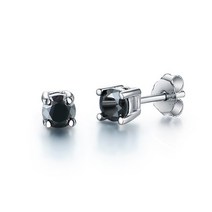 모이사나이트 Kuololit 100% moissanite Gemstone 585 로즈 골드 스터드 귀걸이 여성용 솔리드 925 스털링 실버 솔리테어 파티 파인 쥬얼리