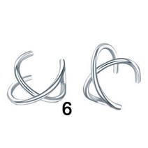 1/12pcs 금속 헤어 링 비즈 커프스 튜브 매력 Dreadlock Dread 브레이드 비 피어싱 귀 클립 수염 쥬얼리 액, 22 No.22 Silver-6 1pc