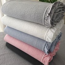 두에 60수 천연염색 피그먼트 줄누비이불 싱글/퀸, 연블루