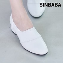 신바바 스판 부티슈즈 미들힐 여성 구두 정장 펌프스 국내제작