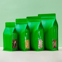 커피마대 포대 자루 StoBag 포장 알루미늄 호일 스탠드 업 봉인 가방 개 캔디 차 견과류 콩 보관 가능 지퍼 잠금 파우치, [07] xxcm, [02] Green