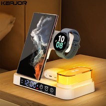 ezmol 삼성 갤럭시 4in1 멀티 고속 무선 충전, 블랙, 1개