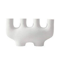 2 조각 내구성 세라믹 캔들 홀더 Tealight 홀더 Candelabra 선물 기둥 촛불 거실 및 홈 장식 크리스마스 스파, 화이트