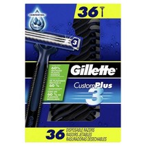 Gillette 질레트 커스텀 플러스3 1회용 면도기 36개입