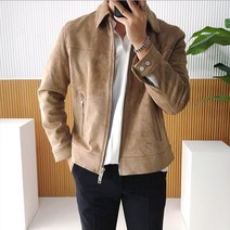 남자 가을 절개 스웨이드 자켓