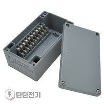 FI-AL-10PIN 알루미늄 핀박스 10 PIN BOX 단자박스 터미널 조인트 단자대 일체형 제어 박스 FIBOX, 1개