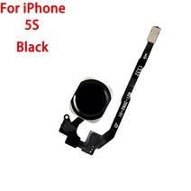 홈 버튼 지문 스캐너 터치 ID 반환 키 플렉스 케이블 아이폰 호환 5S, [02] 5S SE  black