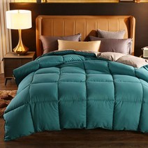 거위털 이불 겨울 구스 따뜻한 풍성한, 딥그린+그레이