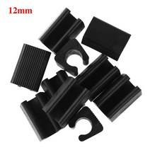10Pcs 의자 다리 팁 캡 U 형 고무 가구 발 테이블 끝 커버 바닥 보호기, Black-12mm