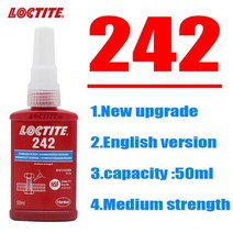 스레드락커 록타이트 243 290 222 277 나사 접착제 무산소 풀림 방지 씰 263 270 271 272 슈퍼 1 개 50ml, 18 English 242 50ml