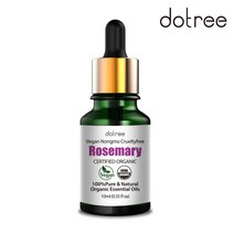 도트리 유기농 로즈마리 에센셜 오일 10ml 가습기 원액 수면 숙면 아로마 테라피 허브 오일, 단품