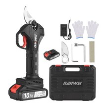 가지치기 원예용 전동가위 Nanwei 21v 브러시리스 전기, 미국 2 배터리