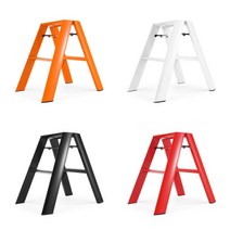 예쁜 가정용 접이식 2단 3단 실내 디자인 사다리 주방 인테리어, A형 3단 오렌지