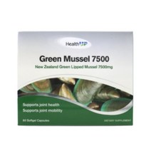 HealthUp 헬스업 머슬 7500mg 초록입홍합 60캡슐, 1팩