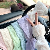 디디에나 여성 운전 레이스 팔토시 차외선 차단 손등보호 쿨토시, 블루